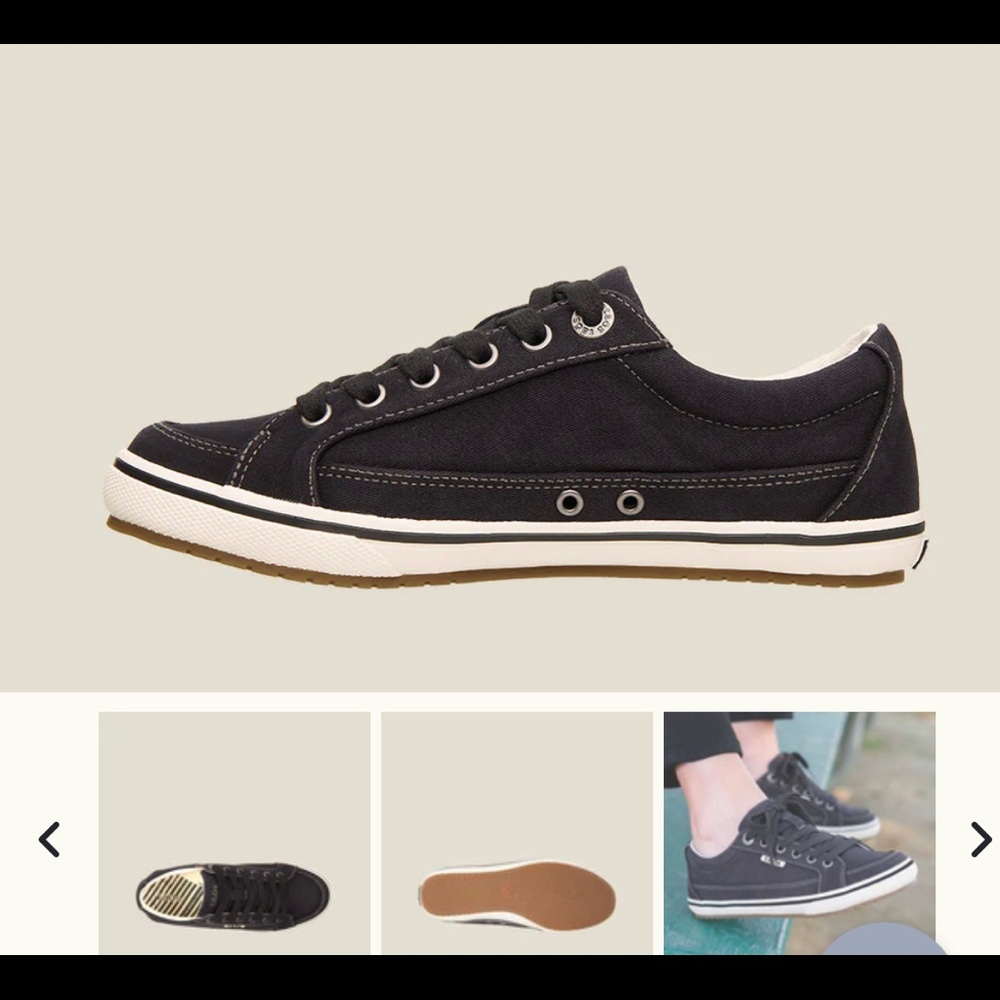 Taos Moc Star sneakers worn once. Black distressed sz 8